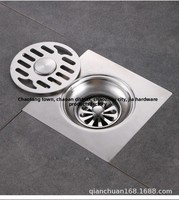 Siphon de sol carré moderne personnalisé en acier inoxydable épais pour cuisine et salle de bain, avec sortie d'eau et tuyau de drainage