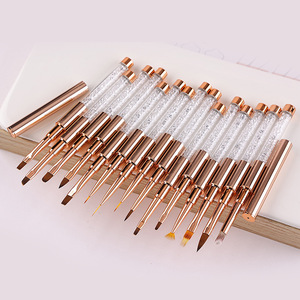 15 <span class=keywords><strong>tipos</strong></span> <span class=keywords><strong>de</strong></span> cepillo <span class=keywords><strong>de</strong></span> <span class=keywords><strong>uñas</strong></span> con mango <span class=keywords><strong>de</strong></span> cristal <span class=keywords><strong>de</strong></span> oro rosa, cepillo <span class=keywords><strong>de</strong></span> Gel <span class=keywords><strong>para</strong></span> manicura, pluma <span class=keywords><strong>de</strong></span> extensión <span class=keywords><strong>de</strong></span> Gel UV, esmalte <span class=keywords><strong>de</strong></span> <span class=keywords><strong>uñas</strong></span>, pintura, dibujo, pincel delineador - Product Image 2