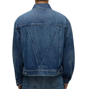 100% Cotton <b>Winter</b> Denim <b>Jacket</b> for Men Casual Patchwork Breathable & Eco-Friendly High Quality <b>Waterproof</b> Anti-Uv - Product Image 3