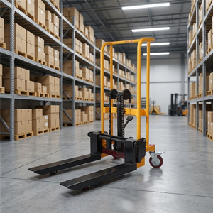 200kg Capacity Manual Hand Stacker Forklift Portable Heavy Duty Steel Multifunctional Lifting <b>Cart</b> for Shop <b>Tool</b> - Product Image 1
