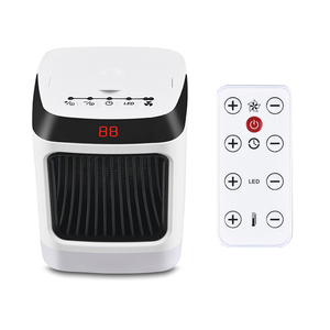 <span class=keywords><strong>espacio</strong></span> de escritorio eléctrico con luz LED RGB/exhibición <span class=keywords><strong>temporal</strong></span> Digital, calentador de ventilador eléctrico práctico - Product Image 3