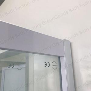 Hot Sale Design <strong>Simple</strong> Glass <strong>Shower</strong> Cabin <strong>Shower</strong> Room with Sliding Door Square Shape Brushed Frame for Hotel Bathroom - Product Image 5