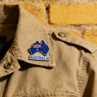 Badge en métal émaillé personnalisable en gros, drapeau de pays du monde entier, alliage de zinc, États-Unis, France, Italie, Australie, drapeau national