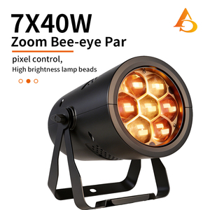 AICPOSE 7X40W Projecteur PAR LED RGBW à zoom, à contrôle de point, effet 'Bee Eye', en aluminium, pour DJ, club, mariage, événement, scène - Product Image 1