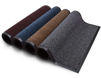 Tapis de sol moderne en polyester modifié à poils coupés, pour extérieur, entrée, antidérapant, avec support en PVC, imperméable et lavable pour la maison