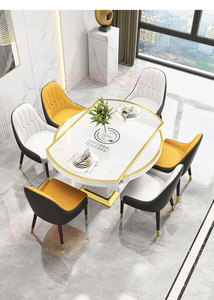 Chất Lượng Cao Thiết Kế Mới Hiện Đại Sang Trọng Marble <span class=keywords><strong>Top</strong></span> Trắng Bàn Ăn Đặt CZ-DT18(3) - Product Image 6