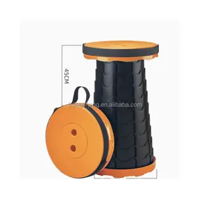 High Weight Capacity Foldable Retractable Stool Chair Portable Plastic Telescopic Stool Adults Camping Stool