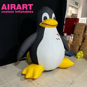 Pingüino inflable bonito Popular de 2 metros de altura para decoración de eventos de <span class=keywords><strong>Ocean</strong></span> Park pingüino personalizable con logotipo - Product Image 3