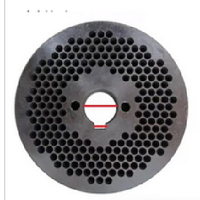 Nouvelle Presse à Granulés pour Aliments du Bétail 220V à Moteur Diesel, Matrice Plate / Disque de Broyage pour KL-120 150 200 230 260 (Trous de 28mm)