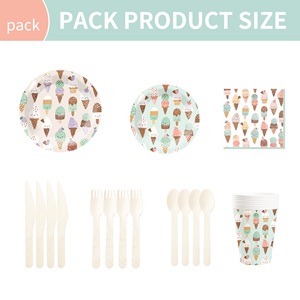 DAMAI - Juego de Vajilla Desechable de Papel Verde para Fiestas Temáticas de Verano, Platos, Vasos, Servilletas para Fiestas Infantiles - Product Image 6