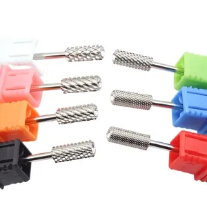 5mm Silver Diamond-Cut <b>Small</b> Round-Top <b>Barrel</b> Tungsten Carbide Nail Drill Bit for Rotary Manicure Pedicure Grinding - Product Image 3