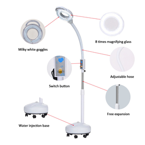 Lampe Loupe sur Pied pour Salon de Soins de la Peau avec Verre Grossissant 8X et Lumière LED pour Extension de Cils et Esthétique - Product Image 2