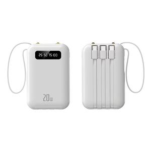 Mini Banco de Energía de 20000mAh con Cables Integrados, Carga Rápida de 20W, Pantalla LED, Cargador de Batería Externo Portátil, Batería Externa - Product Image 5