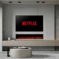 Cheminées électriques encastrables ultra-minces modernes haut de gamme RGB de 44 à 96 pouces, 8 couleurs, pour salon, hôtel, décoration
