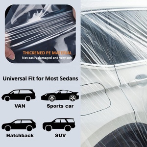 Housse de voiture jetable transparente en PE, sac étanche à la poussière pour garage extérieur d'urgence en cas d'inondation - Product Image 4