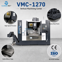 Grande table 1300x700mm VMC 1270 Centre d'usinage vertical CNC de haute précision pour le fraisage des métaux Certifié CE ISO