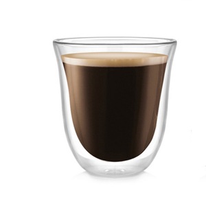 Tasses à café et thé au lait isolées à <span class=keywords><strong>double</strong></span> <span class=keywords><strong>paroi</strong></span> personnalisées Tasses à expresso de 80ml Tasses à café en <span class=keywords><strong>verre</strong></span> transparent esthétique en borosilicate - Product Image 1