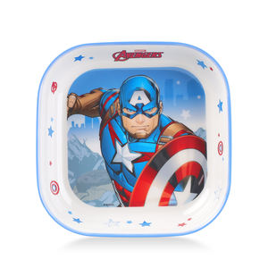 Platos de cena de melamina cuadrados de dos colores de Marvel <span class=keywords><strong>Hero</strong></span> Plato de servir comida de dibujos animados para niños personalizados - Product Image 1