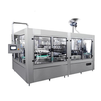 Machine de remplissage automatique 3-en-1 monobloc pour boissons gazeuses, limonades, eau citronnée et eau huileuse à petite échelle