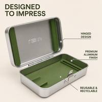 Boîte en aluminium sur mesure pour rasoir de sécurité, étui métallique pour kit de rasage et de toilettage, solution OEM, usine B2B, personnalisation directe