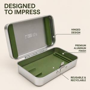 Boîte en aluminium sur mesure pour rasoir de sécurité, étui métallique pour kit de rasage et de toilettage, solution OEM, usine B2B, personnalisation directe - Product Image 3