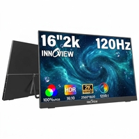 Écran portable IPS de 16 pouces 2560X1600 HDR avec réglage de l'inclinaison, filtre anti-lumière bleue pour le divertissement et les jeux