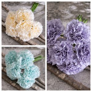 ช่อดอกคาร์เนชั่นประดิษฐ์ CallaFloral สีฟ้า สีม่วง สีชมพู คุณภาพสูง เหมาะสำหรับวันแม่ ตกแต่งบ้าน - Product Image 5