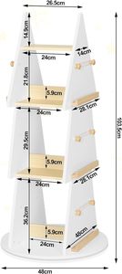 Bibliothèque <span class=keywords><strong>de</strong></span> <span class=keywords><strong>rangement</strong></span> pour enfants en bois Armoire <span class=keywords><strong>de</strong></span> <span class=keywords><strong>rangement</strong></span> et étagère pour enfants en bois Meubles pour bébés Livre Jouet Présentoir - Product Image 6