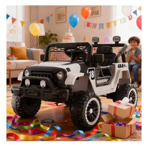 Voiture électrique pour bébé, petite voiture jouet pour tout-petits avec musique, lumières, fonction de poussée, jeu intérieur/extérieur - Product Image 2