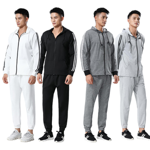 <b>Workout</b> Mens Polyester and Spandex <b>Jackets</b> Hoodie Windproof Joggers Wears Gym Fitness Mens Full Zipper Training Coats - Product Image 3