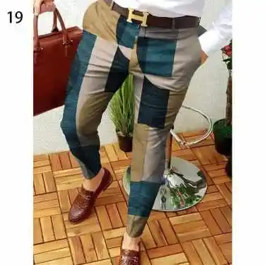 Nhà Máy Giá Mỏng Phù Hợp Với Người Đàn Ông Sọc Váy Quần Giản Dị Văn Phòng Skinny Quần Cho Nam Giới