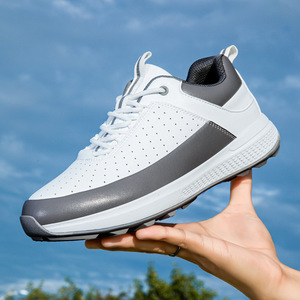 Chaussures de golf pour hommes, baskets de golf à lacets, respirantes et perforées, pour l'entraînement sur le driving range - Product Image 4