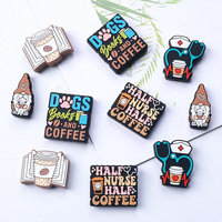 Perles en silicone pour café, qualité alimentaire pour bébé, gel dentaire, accessoires de chaîne anti-chute, perles lettres
