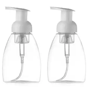 250ml 300ml PET Clear Foaming Soap Dispenser Liquid Soap Foam Plastic Bottles with Foamer Pumps for Hand Wash Sanitizer