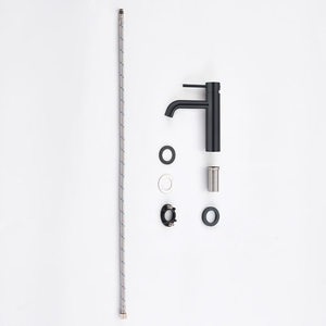 Grifo de lavabo de baño elegante de estilo europeo en níquel cepillado, grifo de baño de un solo orificio, moderno. - Product Image 4