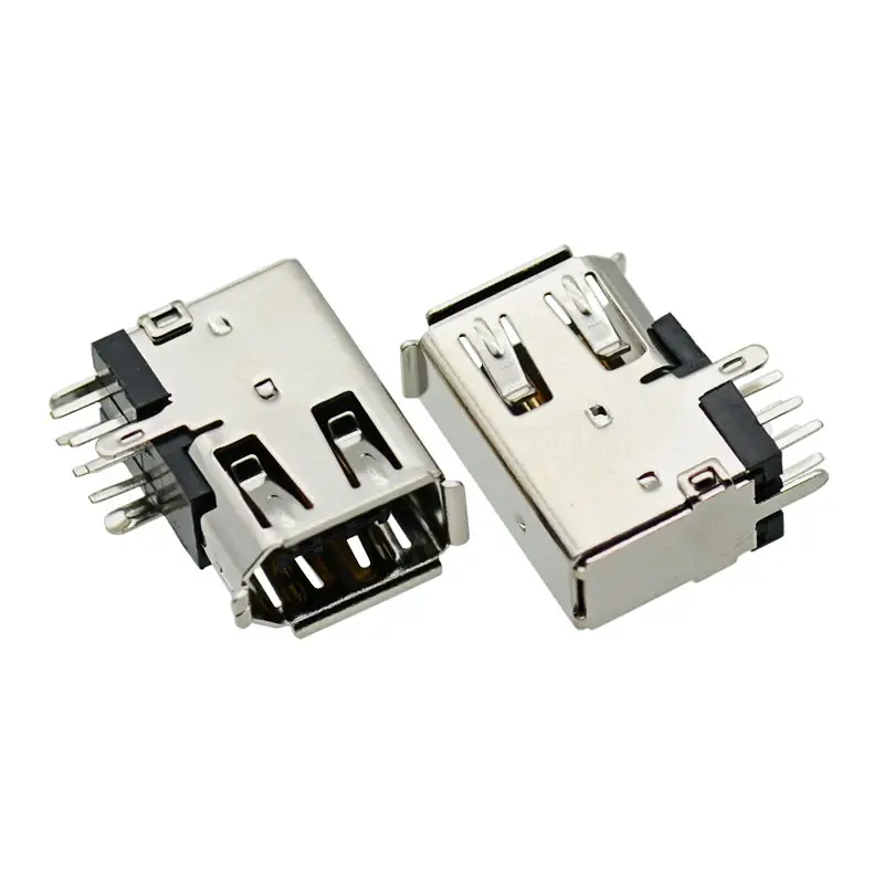 Kandens Bandera Tipo IEEE 1394 6 Pin Hembra Jack Vertical 1394 6 P Receptáculo Enchufe Ángulo Recto FIREWIRE Jack Conector para TV STB