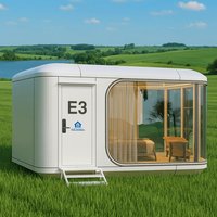 Mini-maison capsule en acier pour cabane forestière, chalet de montagne, maison modulaire inspirée de la nature, villa de tourisme écologique, abri de voiture, boutique