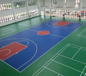 Pintura de caucho líquida para pisos deportivos INOLP, de uso industrial y exterior, con absorción de impactos, para campos de baloncesto, Guangdong - Product Image 2