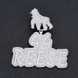 नूओया ठीक गहने व्यक्तिगत कस्टम पशु हुक हीरा परीक्षण vvvv मोइससैट सभी राजधानी बैगुएट पत्र पेलेंट पारित कर सकते हैं। - Product Image 3