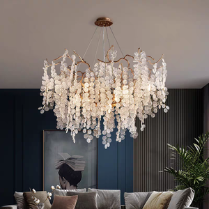 Lampadario Moderno in Rame, Illuminazione a Sospensione Artistica e Creativa, Altezza Regolabile, Lussuoso per Soggiorno, Sala da Pranzo, Camera da Letto, Villa - Product Image 1