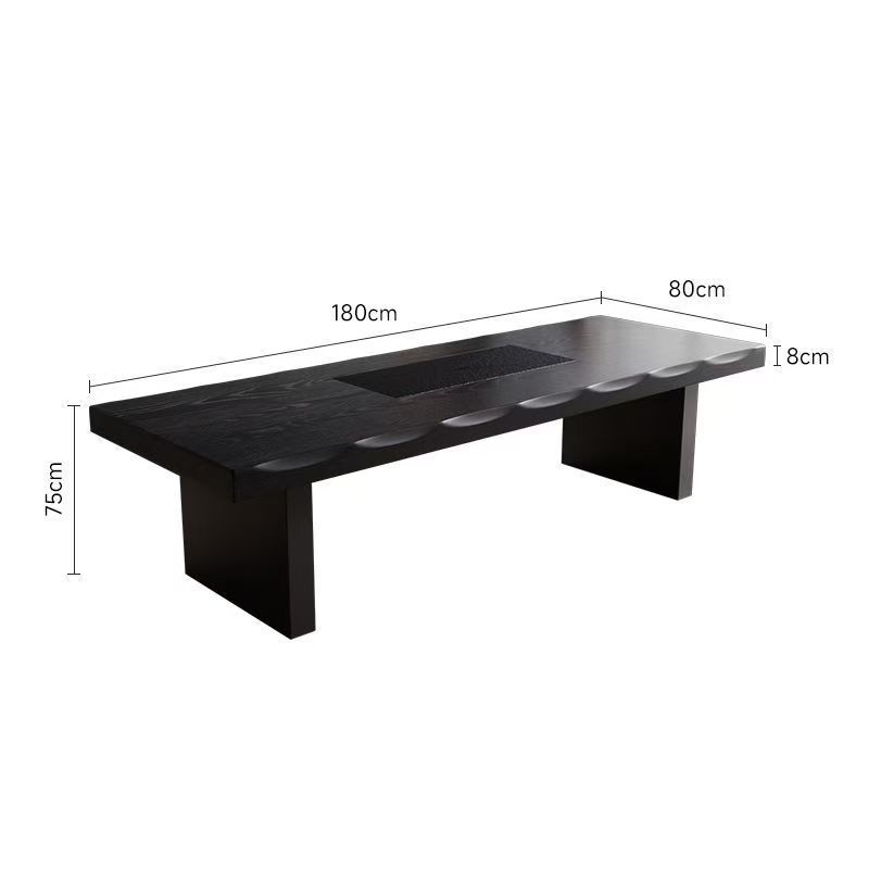 Table à thé en bois massif : 180*80*75*8 cm