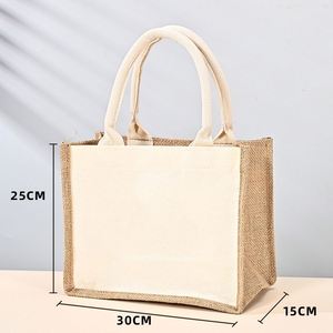 Sacs cadeaux réutilisables en jute 36*32*15cm pour la Saint-Valentin, la fête des mères, les mariages, les demoiselles d'honneur, les fêtes sur la plage - Product Image 5