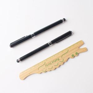 Bolígrafo de Metal con Tinta de Gel Personalizado Negro con Punta Táctil - Product Image 6