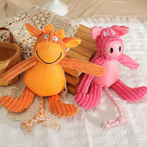 2024 accessori per animali domestici interazione personalizzata soffice trattamento morbido rimorchiatore cucciolo cigolante corda da masticare giocattoli per cani di peluche - Product Image 3