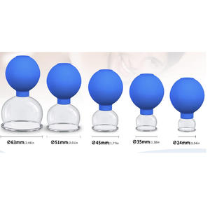 5 Set Alat Cupping Wajah dan Mata Silikon+Kaca, Terapi Vakum Medis Cina Anti-Kerut, Pemijat Pengangkat Wajah Guasha - Product Image 5