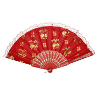 Éventail pliant en plastique Double Bonheur, décoration de mariage chinois pour la mariée et les demoiselles d'honneur, fait main