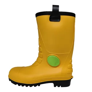 With Cotton Lining And Handles PVC Rain Boots Logo Can Be Customized PVC Gum Boots Factory Outlet High Heel PVC Gumboots