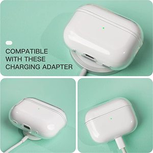 Coque de protection transparente en ABS souple anti-chute et anti-perte pour tous les étuis de chargement sans fil avec porte-clés intégré - Product Image 4