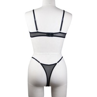 Ensemble de soutien-gorge et culotte en maille pour femmes, lingerie florale, ensemble de lingerie pour femmes