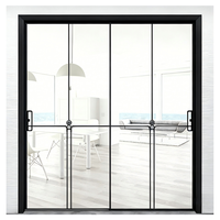 Puerta Corredera de Aleación de Aluminio con Rotura de Puente Térmico, Doble Acristalamiento, Vidrio Templado, Certificación CE, Diseño Moderno para Uso Residencial y Hotelero